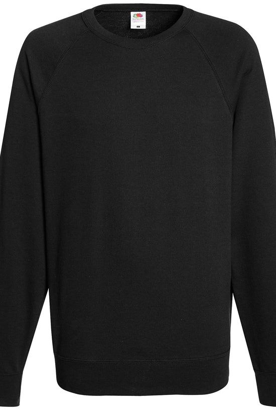 Mens Lightweight Raglan Sweatshirt Fruit of the Loom Sweatshirts