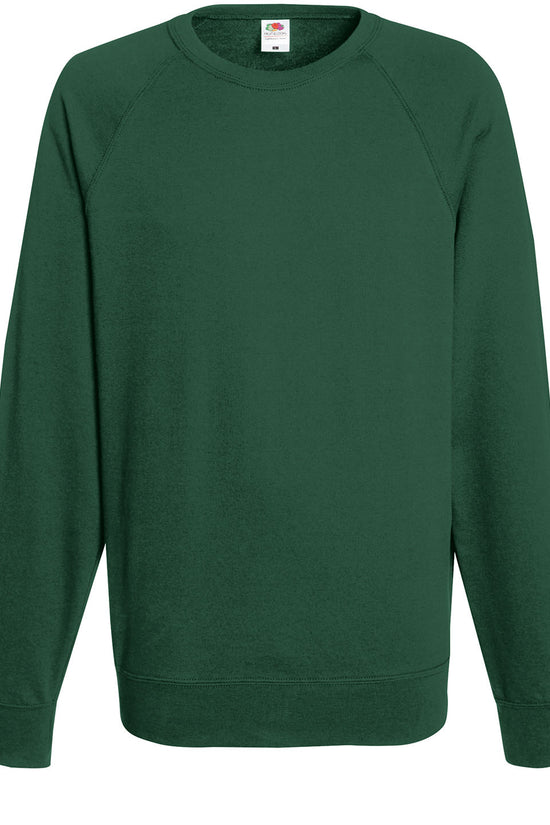 Mens Lightweight Raglan Sweatshirt Fruit of the Loom Sweatshirts