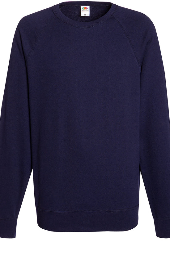Mens Lightweight Raglan Sweatshirt Fruit of the Loom Sweatshirts