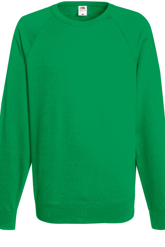 Mens Lightweight Raglan Sweatshirt Fruit of the Loom Sweatshirts