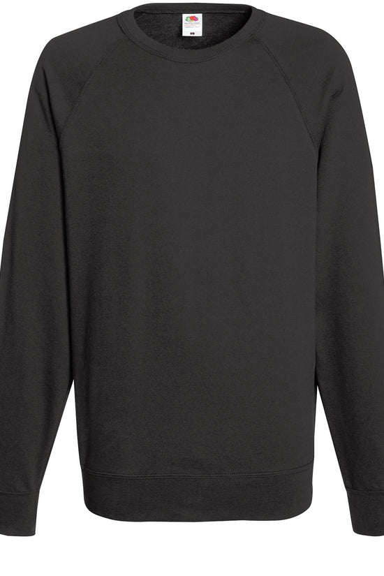 Mens Lightweight Raglan Sweatshirt Fruit of the Loom Sweatshirts