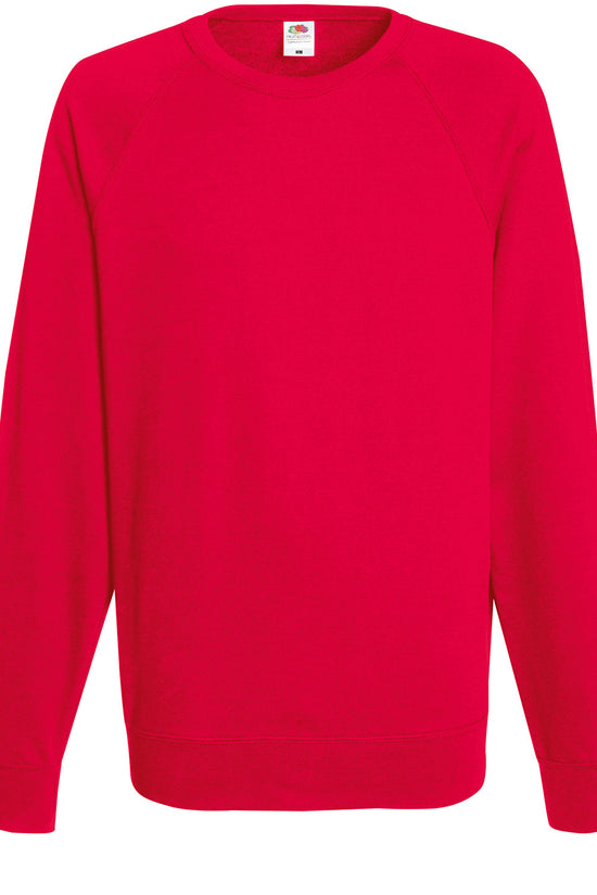 Mens Lightweight Raglan Sweatshirt Fruit of the Loom Sweatshirts