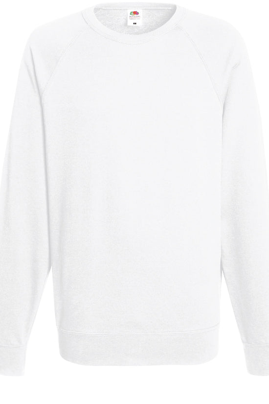 Mens Lightweight Raglan Sweatshirt Fruit of the Loom Sweatshirts