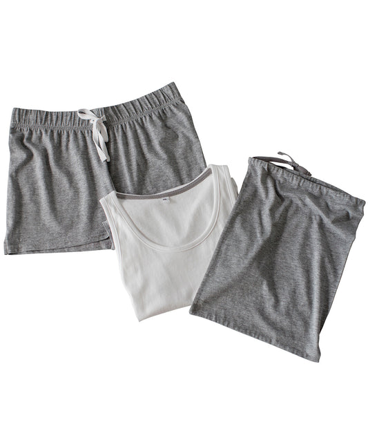 Womens Short Pyjama Set with Matching Bag