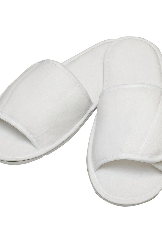 Adjustable Open Toe Slippers with Hook and Loop Fastening