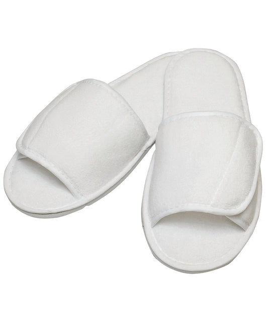 Adjustable Open Toe Slippers with Hook and Loop Fastening