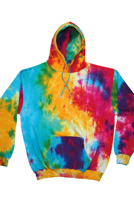 Colortone Rainbow TieDye Hoodie Unisex Adult Hoodie