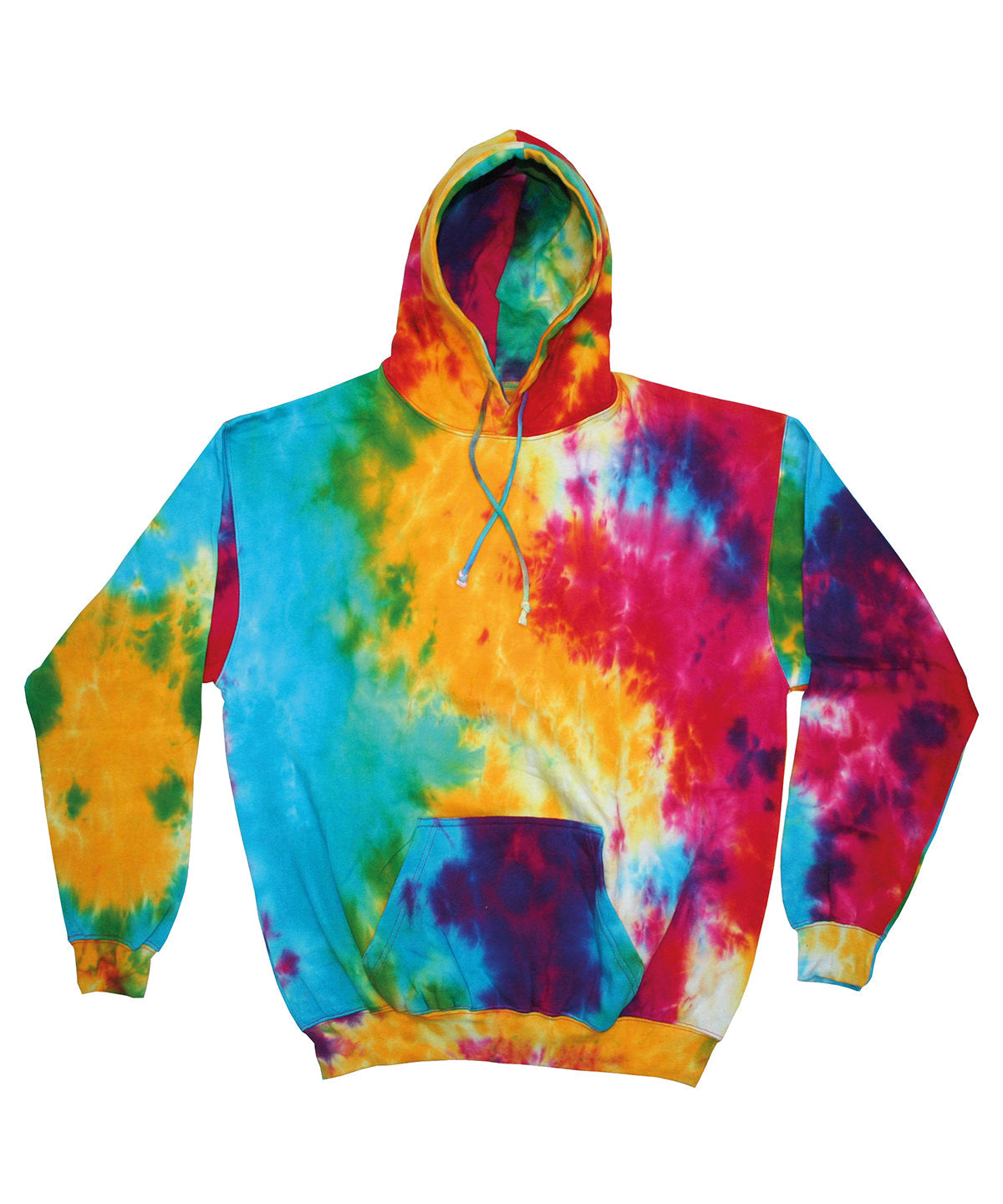 Colortone Rainbow TieDye Hoodie Unisex Adult Hoodie