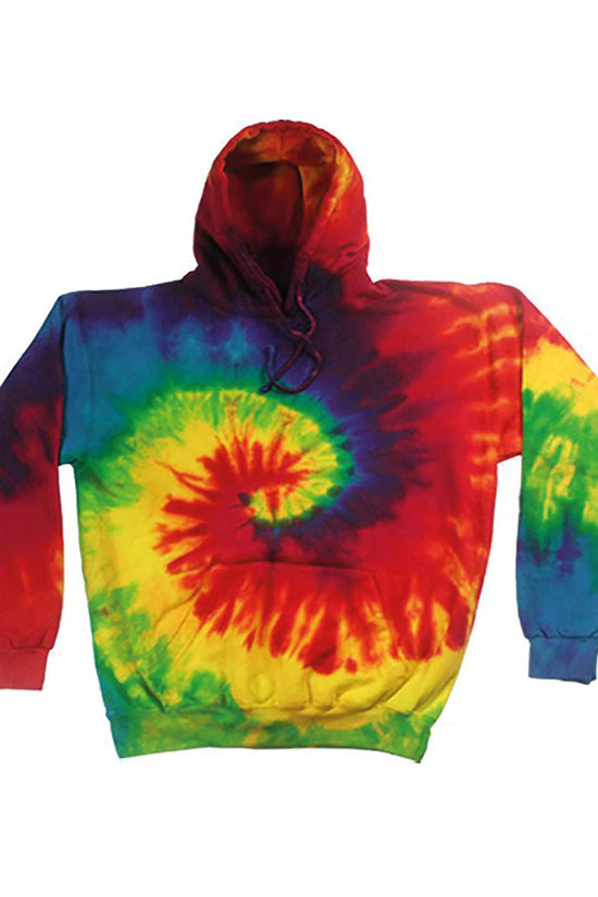 Colortone Rainbow TieDye Hoodie Unisex Adult Hoodie