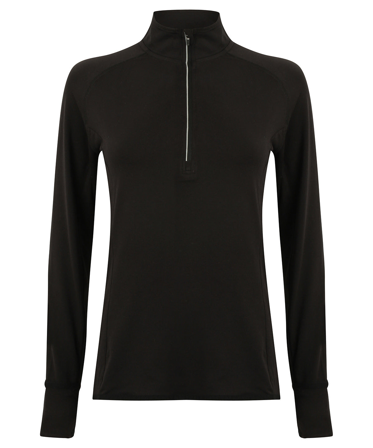 Tombo Womens 14 Zip Long Sleeve Activewear Top with Reflective Details