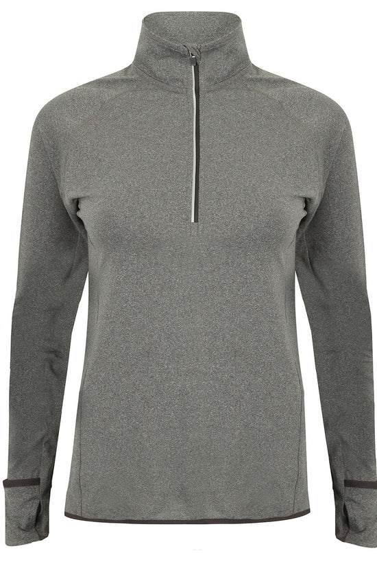 Tombo Womens 14 Zip Long Sleeve Activewear Top with Reflective Details