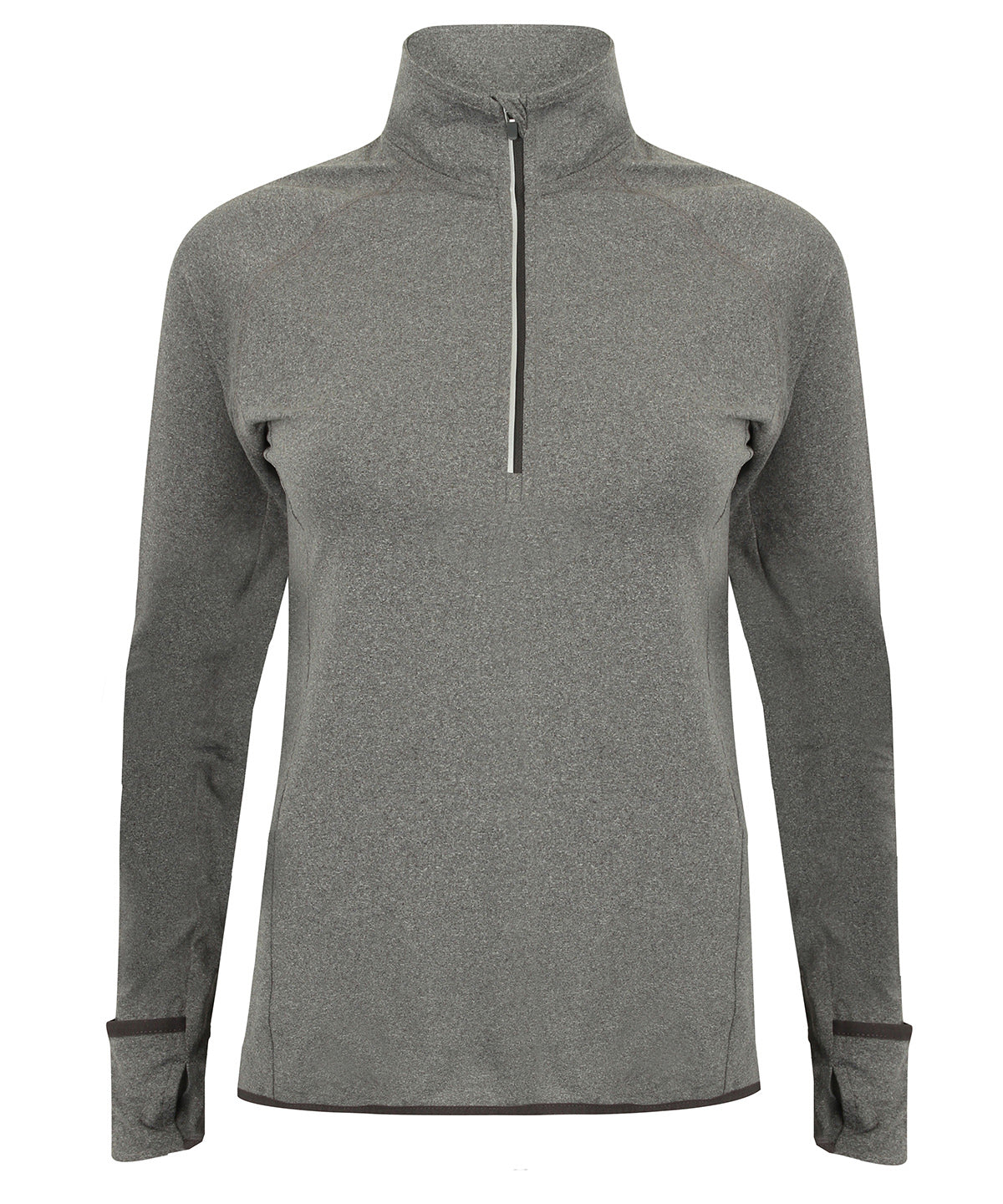 Tombo Womens 14 Zip Long Sleeve Activewear Top with Reflective Details
