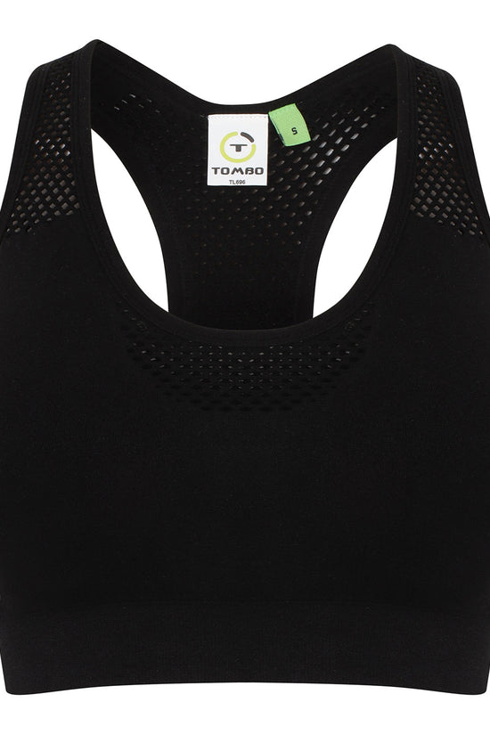 Tombo Womens Seamless Sports Bra with Mesh Inserts