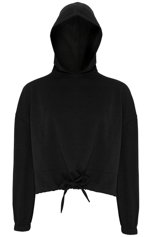 TriDri Cropped Oversize Hoodie for Women Drawcord Waist