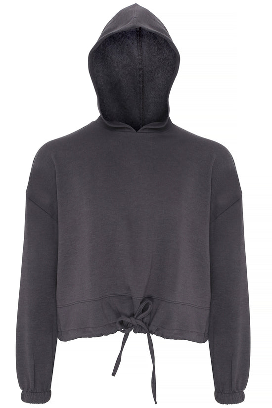 TriDri Cropped Oversize Hoodie for Women Drawcord Waist