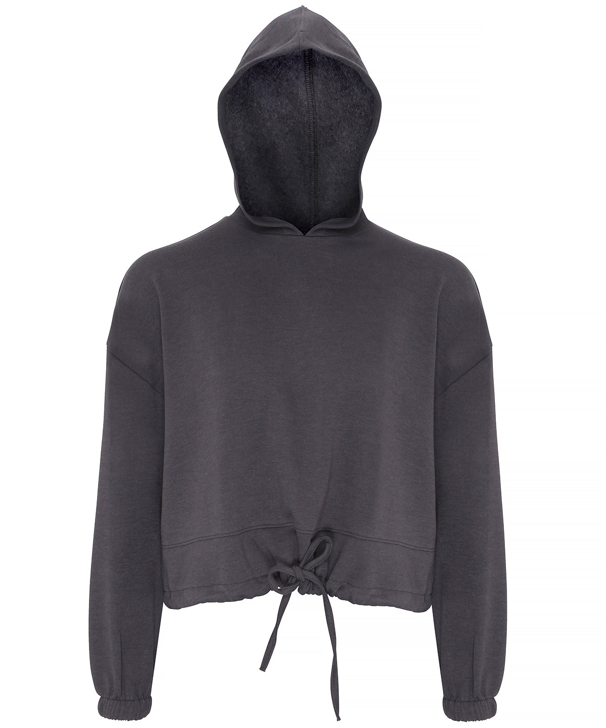 TriDri Cropped Oversize Hoodie for Women Drawcord Waist