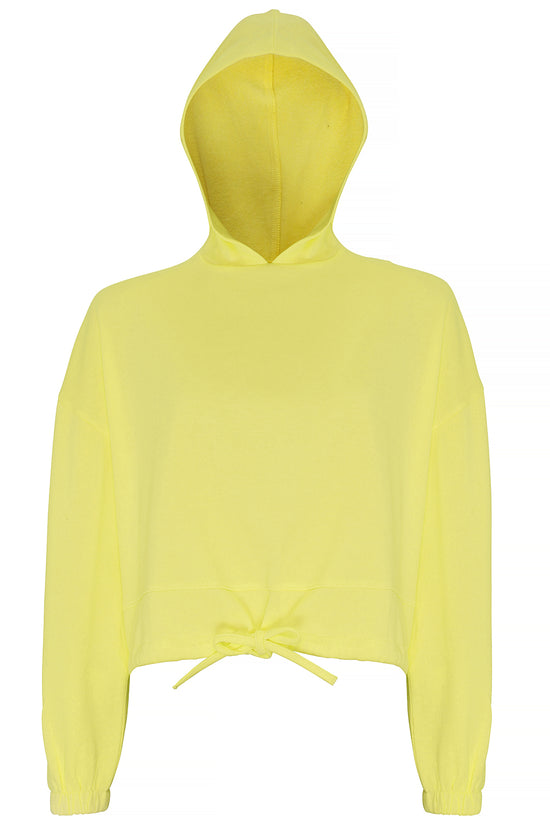 TriDri Cropped Oversize Hoodie for Women Drawcord Waist