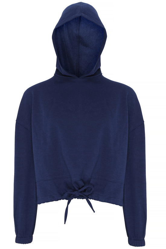 TriDri Cropped Oversize Hoodie for Women Drawcord Waist