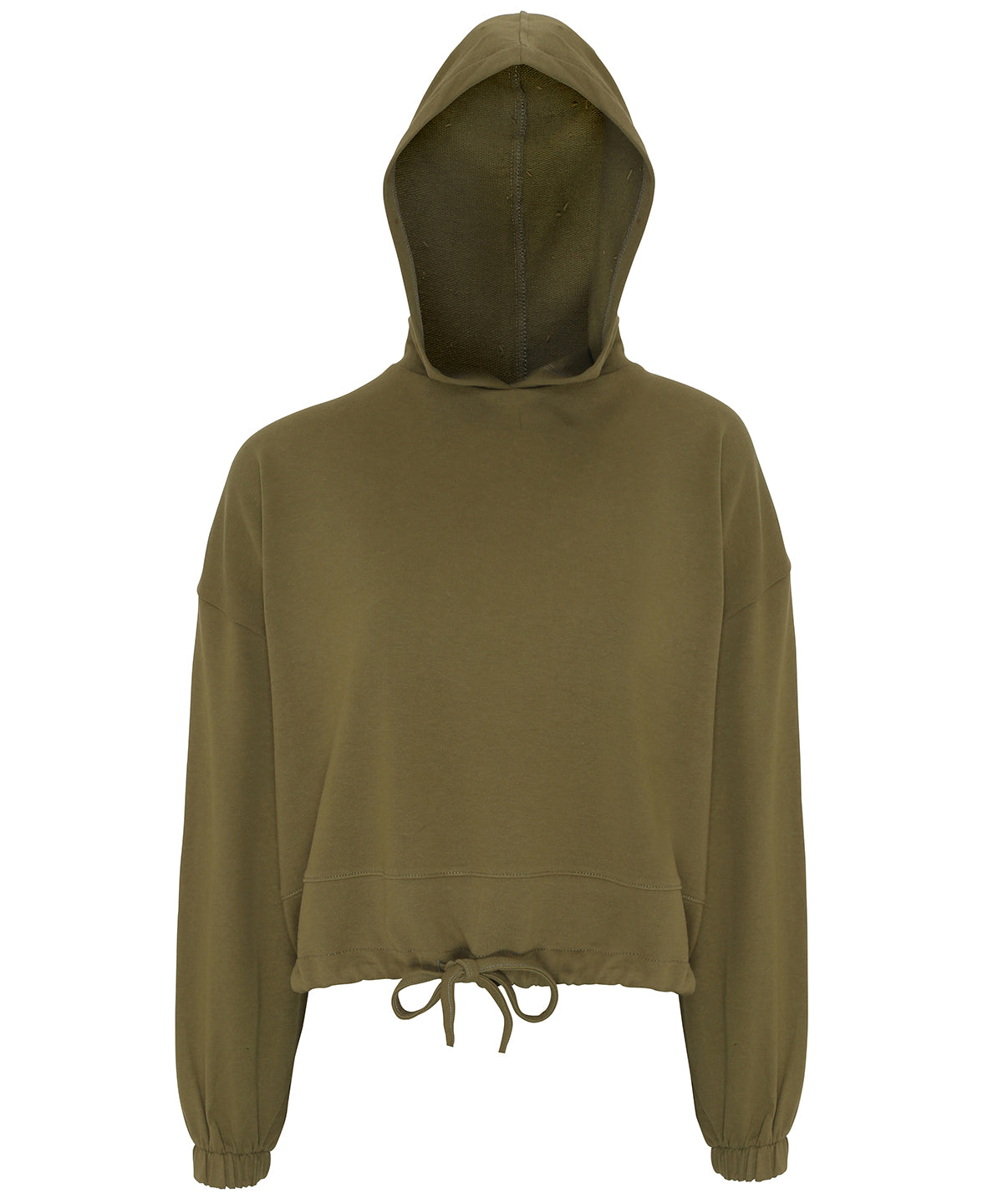 TriDri Cropped Oversize Hoodie for Women Drawcord Waist