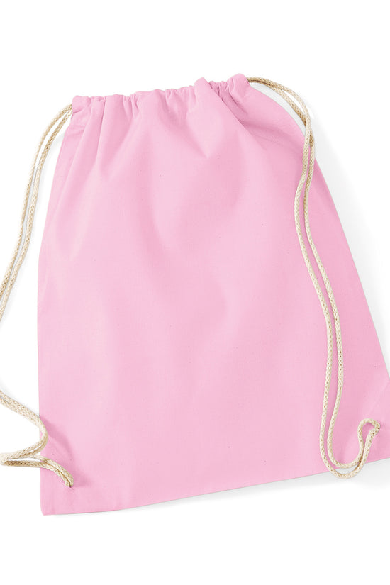 Westford Mill Cotton Gymsac Bag Unisex Adult Luggage in Pastel Colors