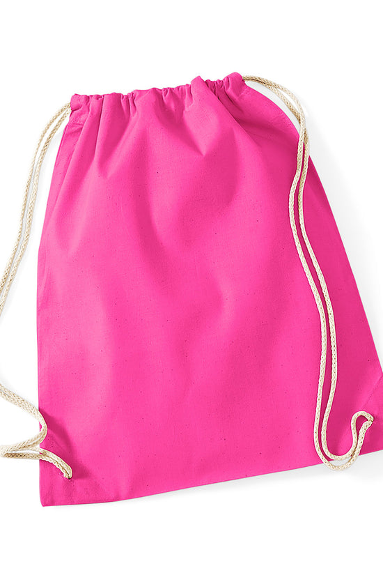Westford Mill Cotton Gymsac Bag Unisex Adult Luggage in Pastel Colors