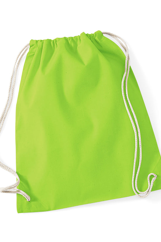Westford Mill Cotton Gymsac Bag Unisex Adult Luggage in Pastel Colors
