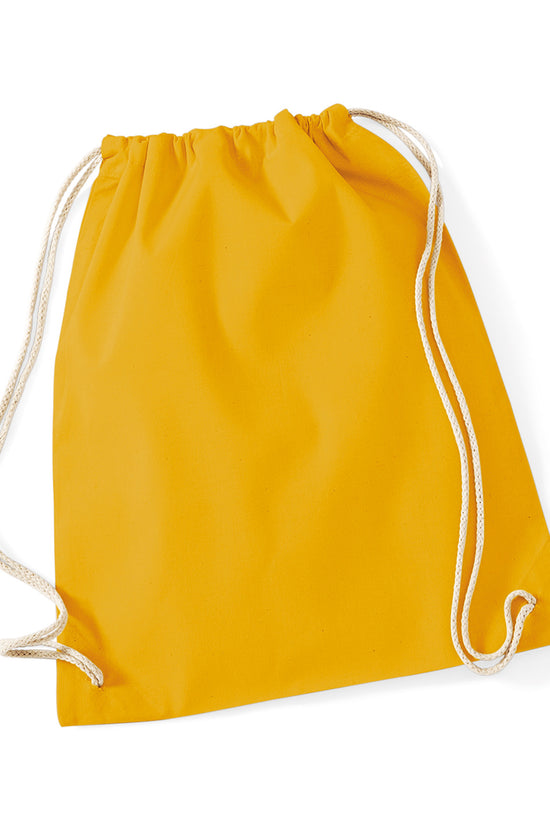 Westford Mill Cotton Gymsac Bag Unisex Adult Luggage in Pastel Colors