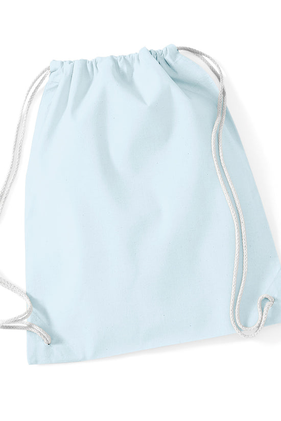 Westford Mill Cotton Gymsac Bag Unisex Adult Luggage in Pastel Colors