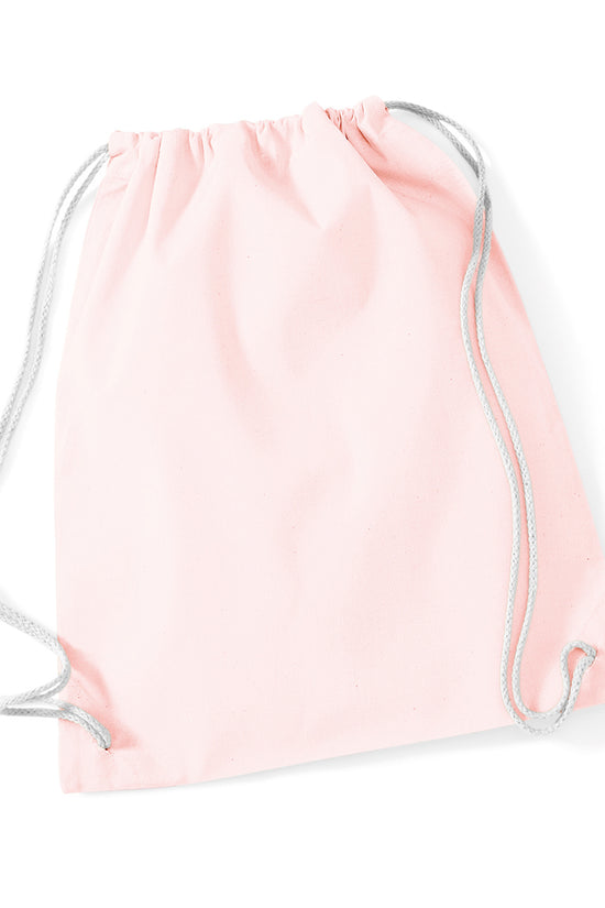 Westford Mill Cotton Gymsac Bag Unisex Adult Luggage in Pastel Colors