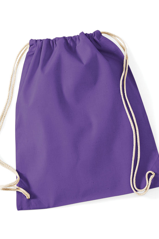 Westford Mill Cotton Gymsac Bag Unisex Adult Luggage in Pastel Colors