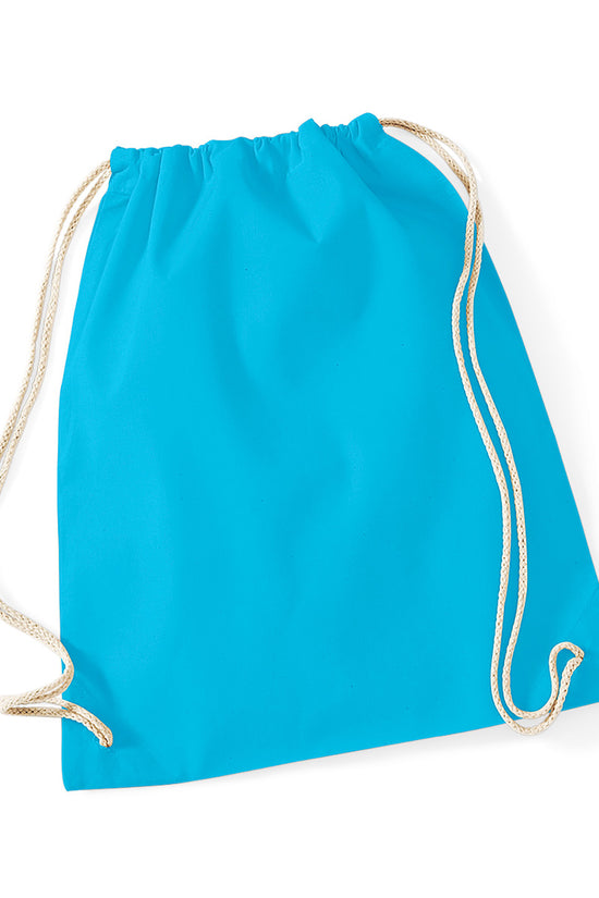 Westford Mill Cotton Gymsac Bag Unisex Adult Luggage in Pastel Colors