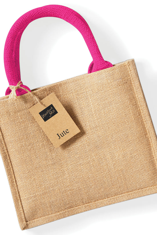 EcoFriendly Westford Mill Jute Mini Gift Bag for Unisex Adults