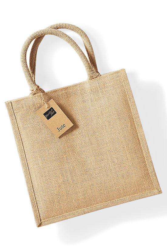 Stylish Westford Mill Jute Midi Tote Bag for Adults in 2 Colors