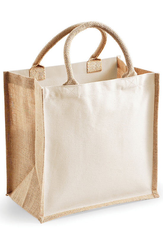 Westford Mill Midi Jute Tote Bag EcoFriendly Stylish
