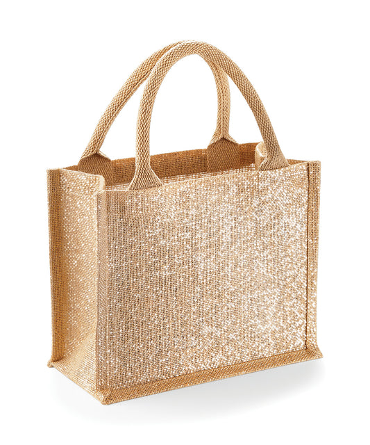 Westford Mill Shimmer Jute Mini Gift Bag Festive Unisex Christmas Accessory