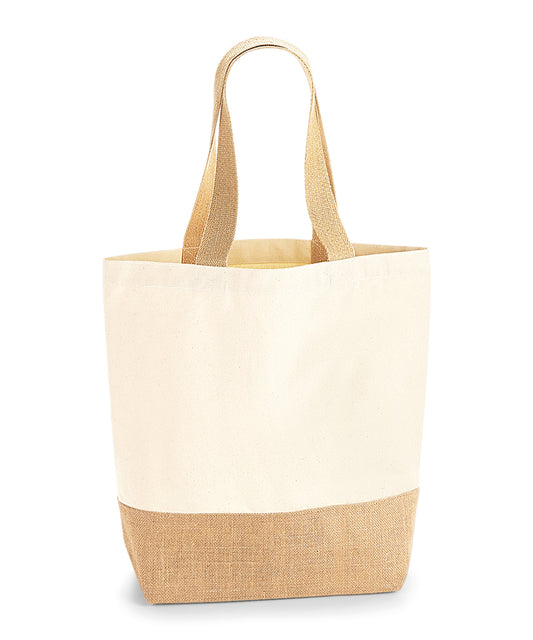 EcoFriendly Jute Base Canvas Shopper Bag Unisex Adult