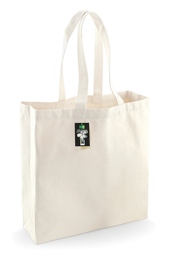 Westford Mill Fairtrade Cotton Classic Shopper Bag Unisex Adult Luggage