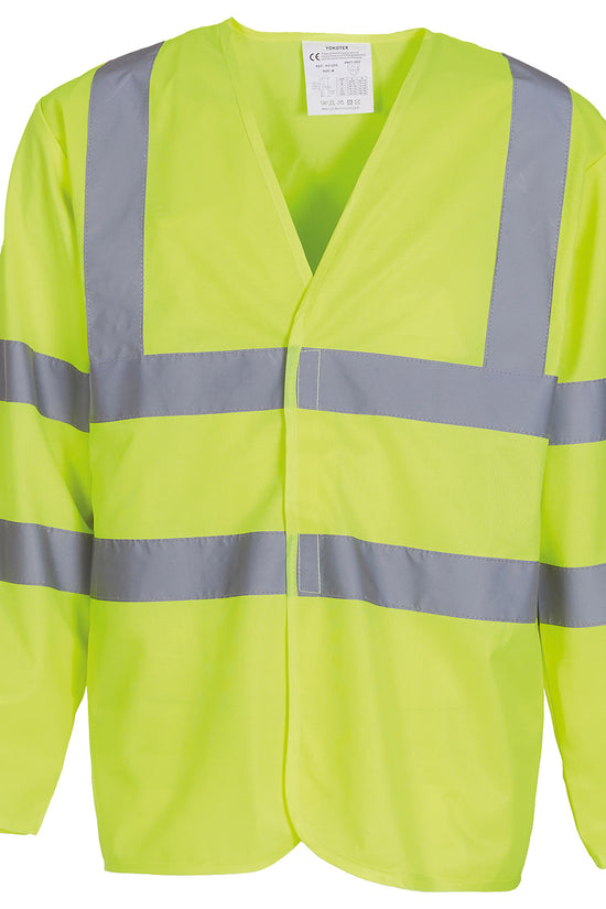 Yoko HiVis Long Sleeve Waistcoat HVJ200 Class 3 Safety Vest