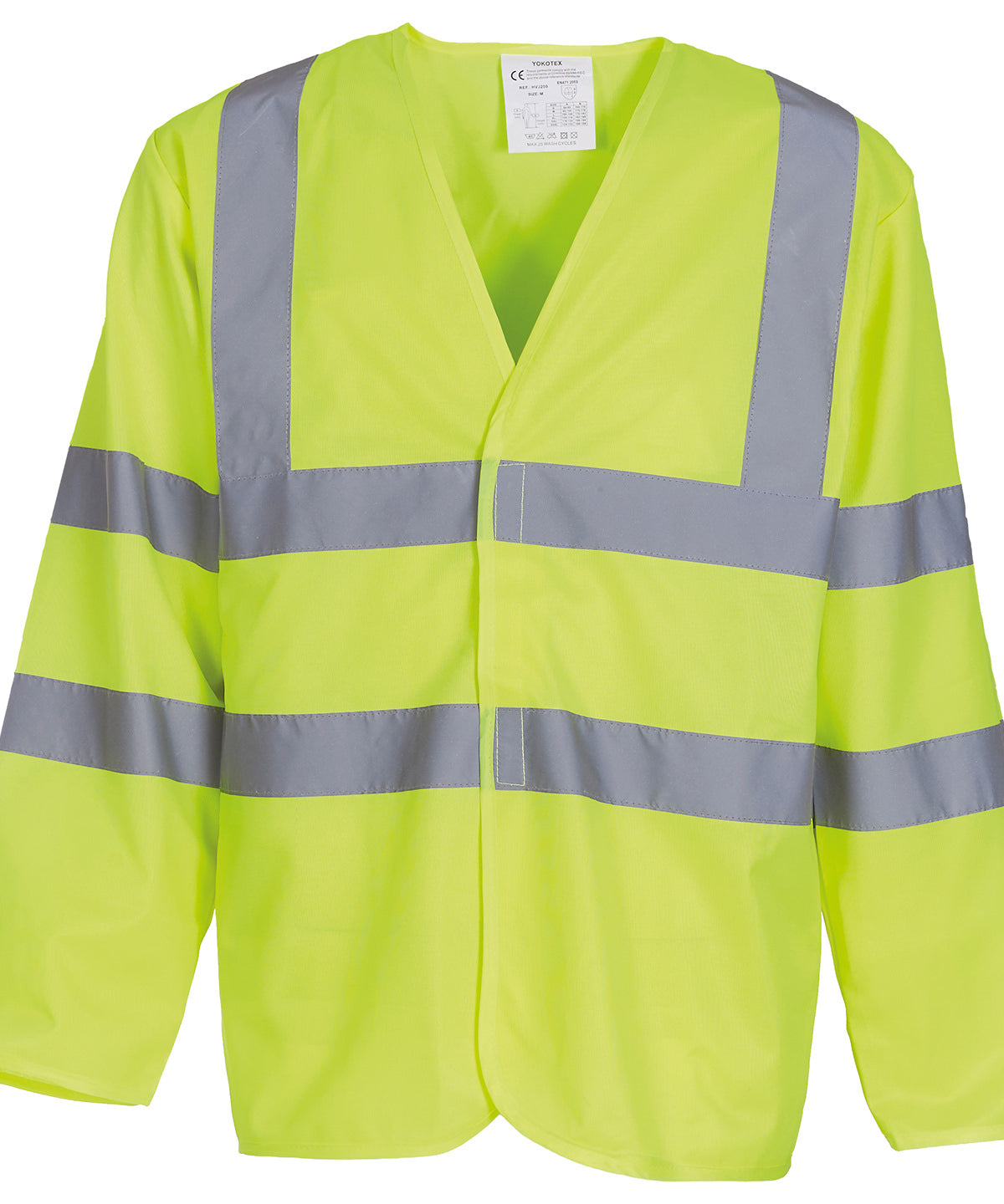 Yoko HiVis Long Sleeve Waistcoat HVJ200 Class 3 Safety Vest
