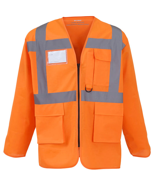 Yoko Hivis Executive Long Sleeve Waistcoat HVJ800 Class 3 Safety Vest