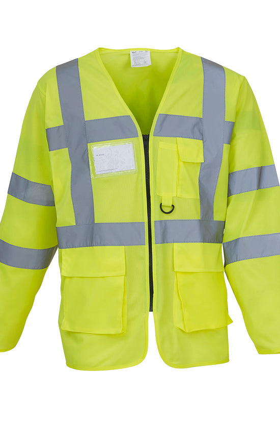 Yoko Hivis Executive Long Sleeve Waistcoat HVJ800 Class 3 Safety Vest