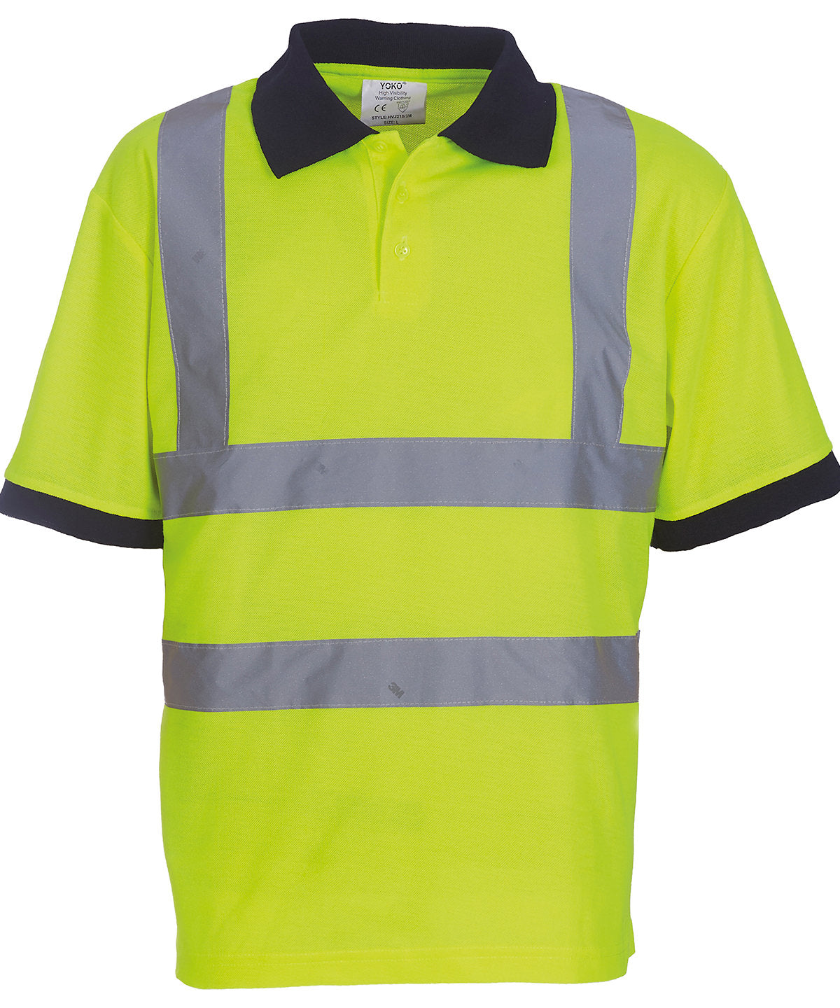 High Visibility Short Sleeve Polo Shirt with Reflective Bands