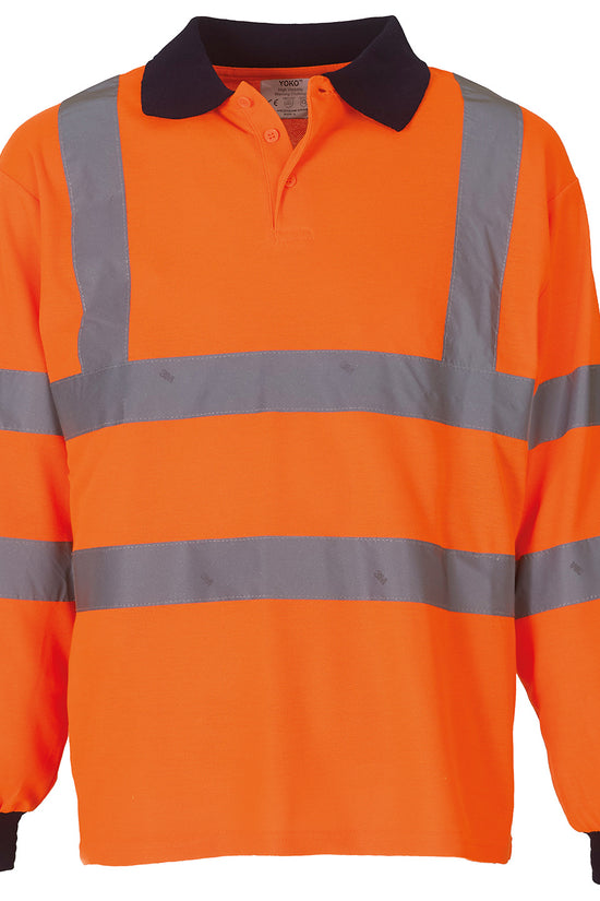 Yoko Hivis Long Sleeve Polo Shirt Safetywear Plus Sizes