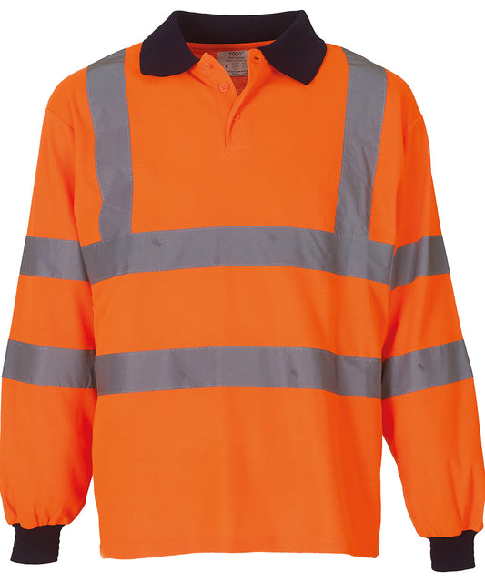 Yoko Hivis Long Sleeve Polo Shirt Safetywear Plus Sizes