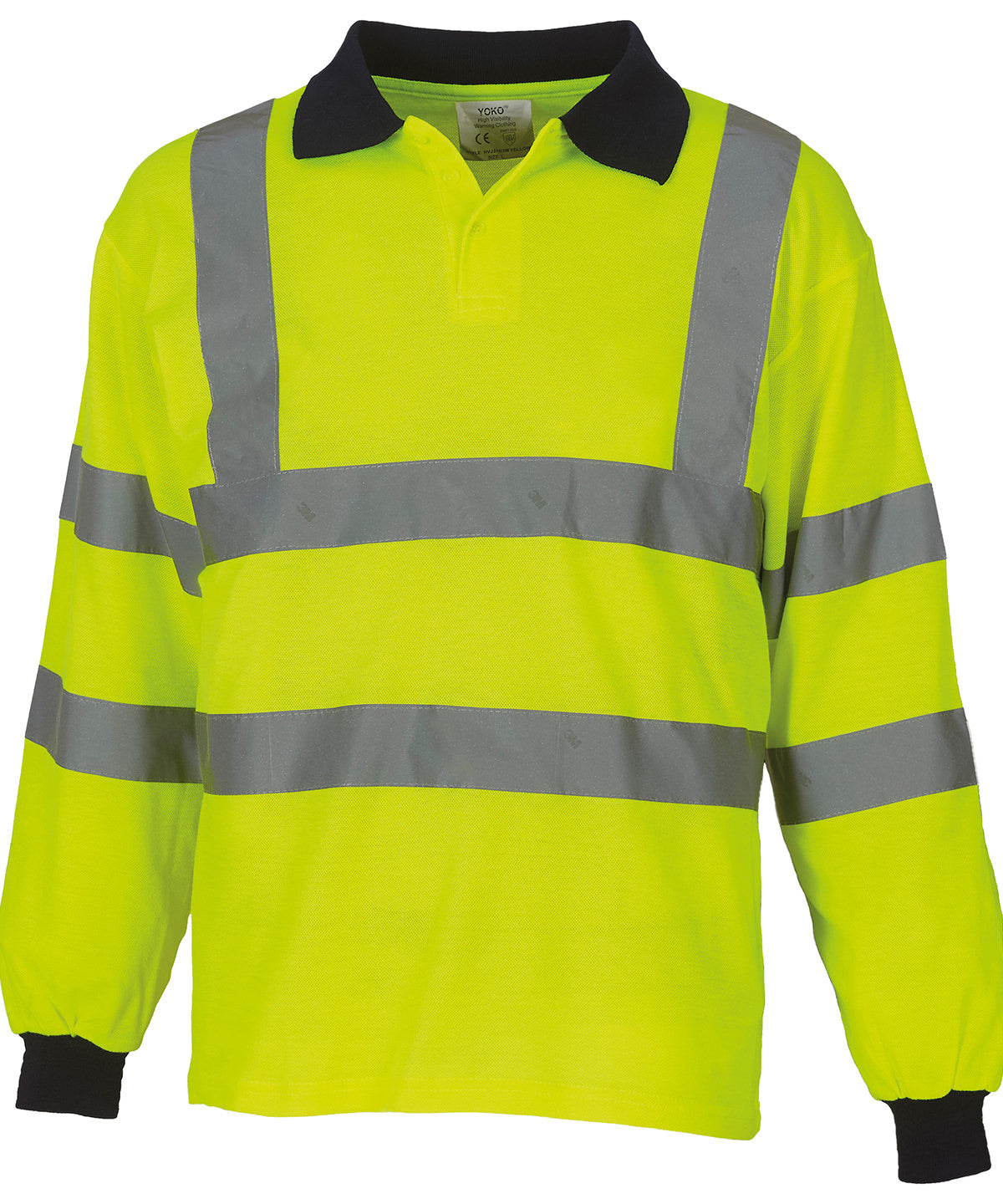 Yoko Hivis Long Sleeve Polo Shirt Safetywear Plus Sizes