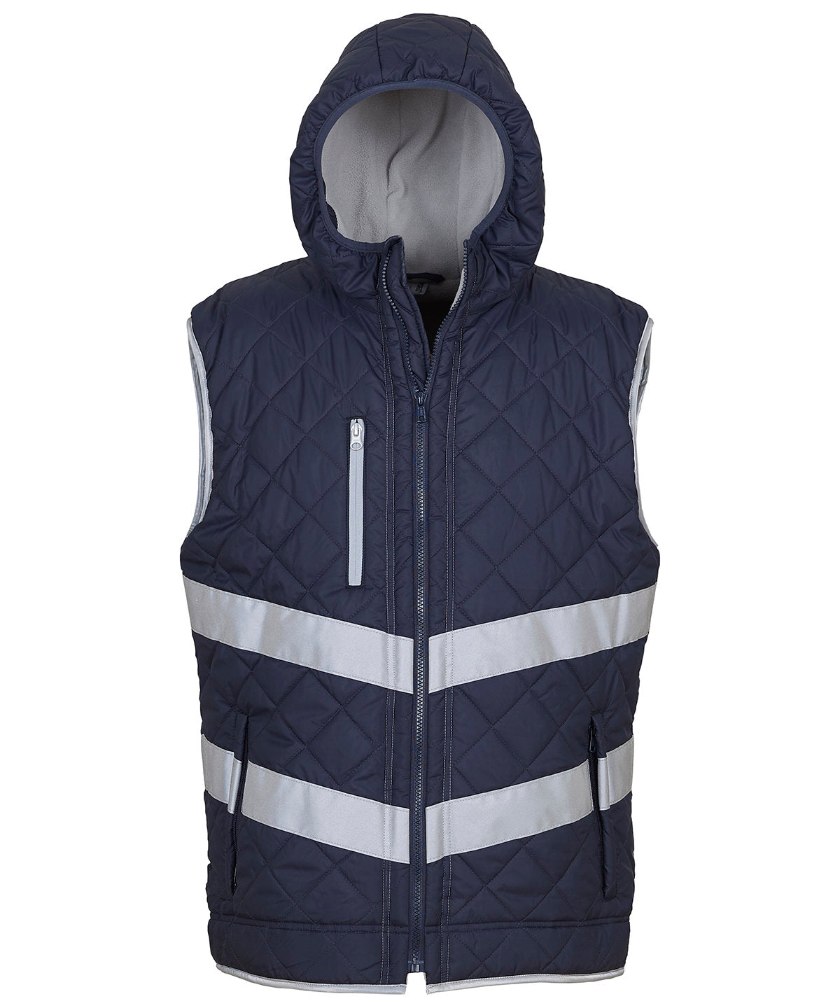 Yoko HiVis Kensington Hooded Gilet HV007 Unisex Safetywear