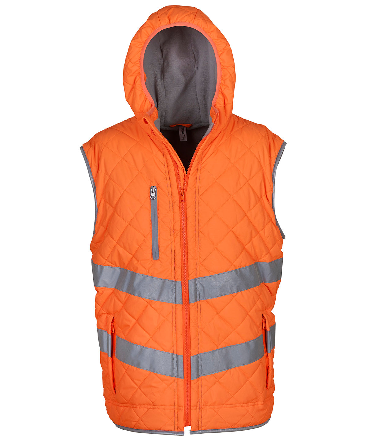 Yoko HiVis Kensington Hooded Gilet HV007 Unisex Safetywear