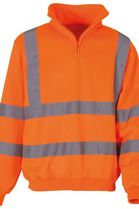 Yoko Hivis Zip Sweatshirt High Visibility Safetywear for Men