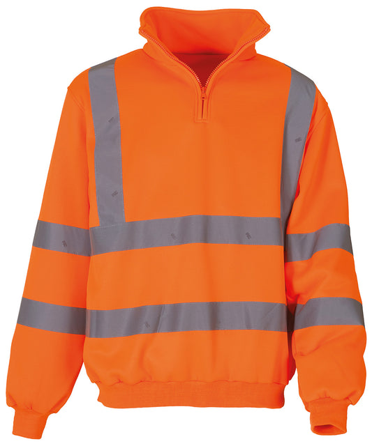 Yoko Hivis Zip Sweatshirt High Visibility Safetywear for Men