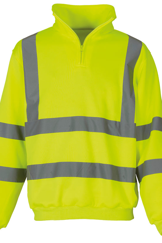 Yoko Hivis Zip Sweatshirt High Visibility Safetywear for Men
